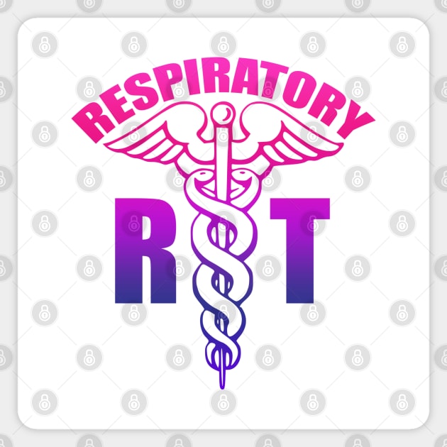 Respiratory Therapist Pink Blue Purple Sticker by BDAZ